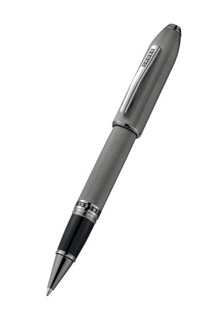 Cross Peerless Grey Engraved Diamon Pattern PVD Rollerball Pen | AT0705-20