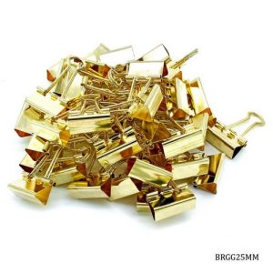 Binder Clips Gold LG 25mm 48pcs Box BRGG25MM