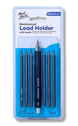 Mont Marte Signature Mechanical Lead Holder with Leads 7Pc