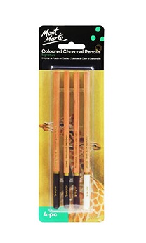 Mont Marte Coloured Charcoal Pencils 4Pcs