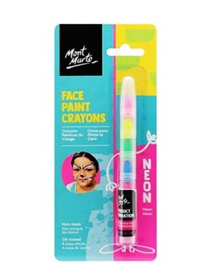 Mont Marte Face Paint Nail Crayons Neon 6 Colours