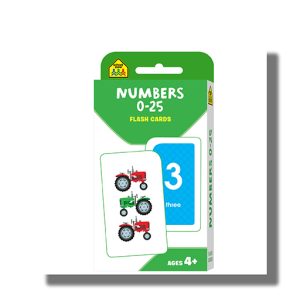 School Zone Numbers 0-25 Flash Cards Green Ages 4 +Up  (Hinkler Books Pty Ltd)