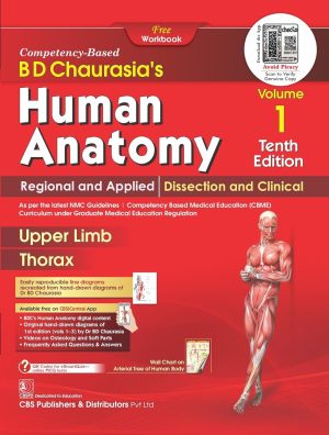 Bd Chaurasia Human Anatomy Vol 1 Regional And Applied Dissection And Clinical | Upper Limb Thorax  10Th Edition | Book Paperback