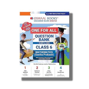 Oswaal One For All Question Bank NCERT & CBSE Class 6 Mathematics - Ganita Prakash 2025-26 Edition | Book Paperback (Oswaal)