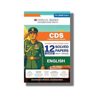 Oswaal CDS | Combined Defence Services Chapter-wise & Topic wise 12 Years Solved Papers 2014-2025 (I) | English | For 2025 Exam | Book Paperback