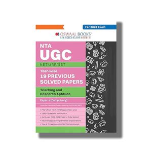 Oswaal NTA UGC NET | JRF | SET Paper 1 | 19 Previous Solved Papers| Year-wise (2015-2025 June) | Teaching & Research Aptitude Compulsory | For 2026 Exam | Book Paperback (Oswaal)