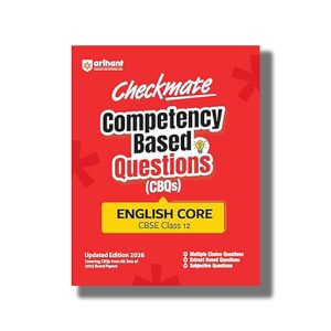 Checkmate CBSE Competency Based Questions (CBQs) English Core for Class 12 2025-26 Edition | Book Paperback (Arihant) Neha Vats Code F1198