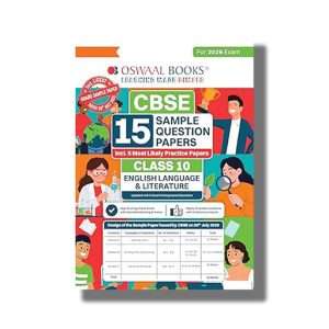 Oswaal CBSE 15 Sample Question Papers English Language & Literature Class 10 2025-26 Edition | Book Paperback