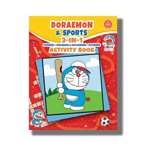Doraemon And Sports | 3 In 1 Puzzles + Drawing & Colouring + Stickers Activity Book | Book Paperback (Bloomsbury)
