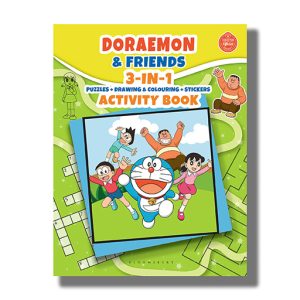 Doraemon And Friends | 3 In 1 Puzzle + Drawing & Colouring + Stickers Activity Book | Book Paperback (Bloomsbury)