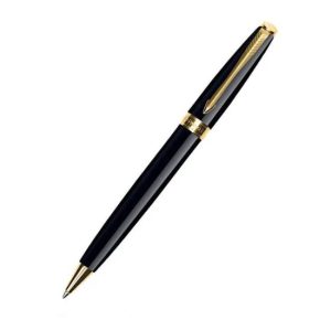 Parker Fusion Lacque Black GT Ball Pen / Brown Large Notebook