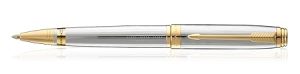 Parker Odyssey Shiny Chrome Chiselled Gt Roller Ball Pen + Free Parker Leather Wallet