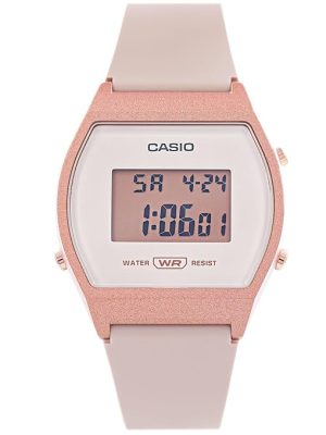 Casio Vintage Rose Gold Digital Dial Pink Resin Strap Watch LW-204-4ADF (D213)