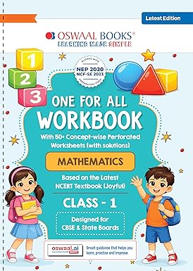 Oswaal One For All Workbook Class 1 Mathematics 2026-27 Edition | Concept Wise | Book Paperback